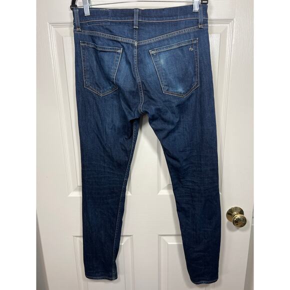 Rag & Bone Men’s Standard Fit Skinny Leg Jean 31 Rinse Selvge Button Fly Capsule - Picture 3 of 10